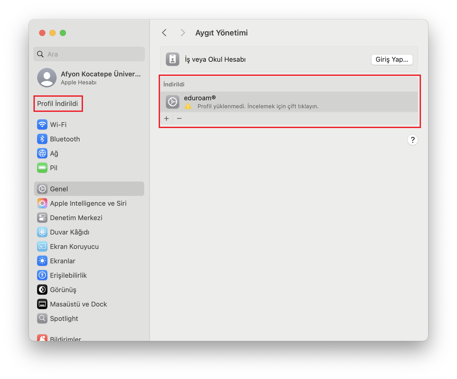 Yükle butonuna tıklayınız.
